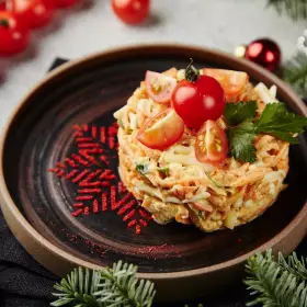 Салат с корейской морковью и курицей