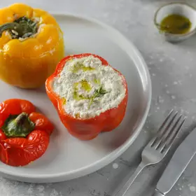 Фаршированный перец с чечевицей