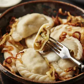 Вареники с картофелем и грибами