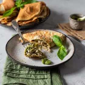 Блины с куриным фаршем
