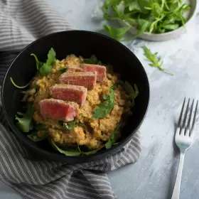 Тунец с чечевицей