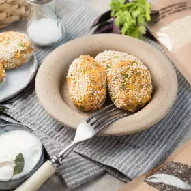 Морковные котлеты с тофу и семенами чиа