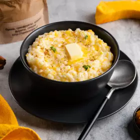 Тыквенная каша с рисом и молоком