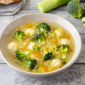 Овощной суп с клёцками