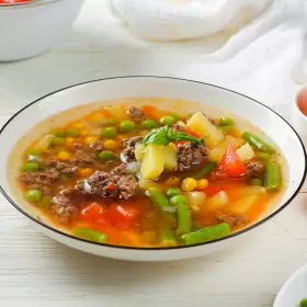 Суп с фаршем и овощами