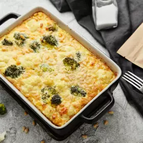 Клафути с брокколи и кедровыми орехами