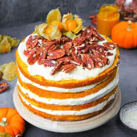 Тыквенный торт с карамелью