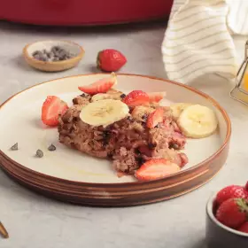 Овсяная запеканка с фруктами