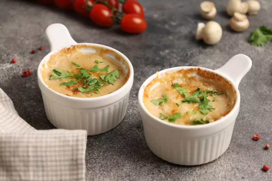 Жульен с грибами и сметаной