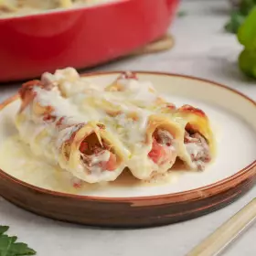 Каннелони с фаршем в духовке