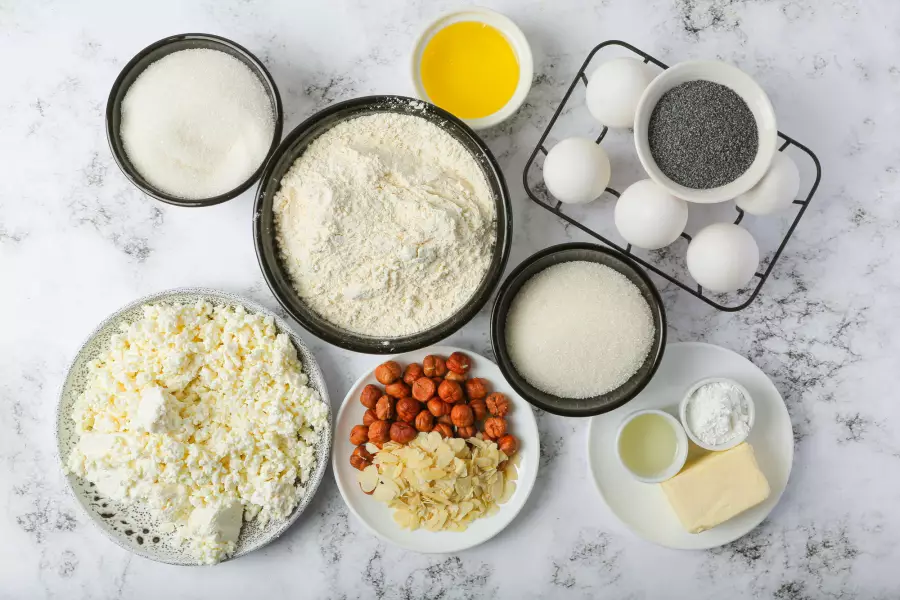 Ингредиенты для рецепта творожный кулич
