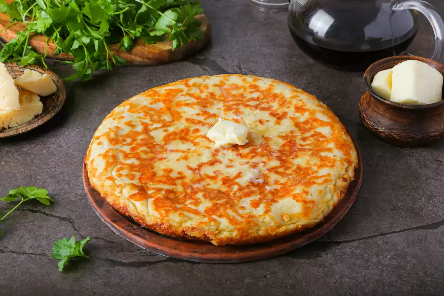 Ленивый хачапури на сковороде