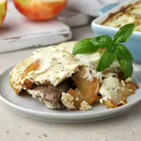 Куриная печень с яблоками