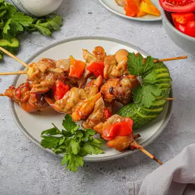 Шашлык из курицы в духовке
