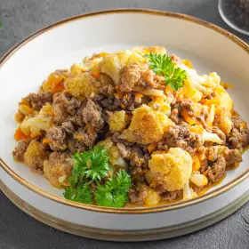 Цветная капуста с фаршем