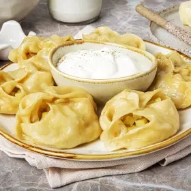 Сочные манты с картошкой