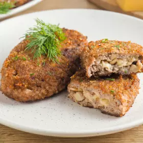 Куриные котлеты с грибами