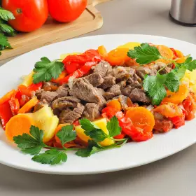 Хашлама из говядины с картофелем