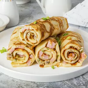 Сытные блины с припёком