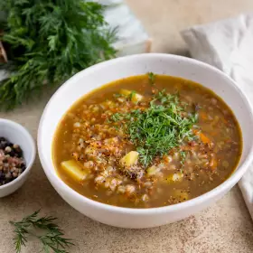 Суп с гречкой и картошкой