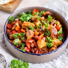 Мясо с фасолью