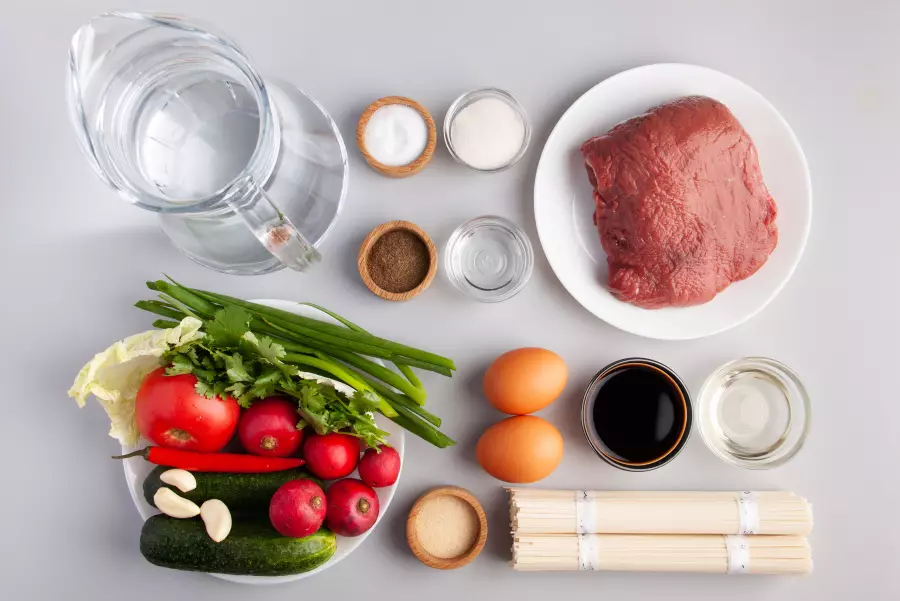 Ингредиенты для рецепта кукси по-корейски