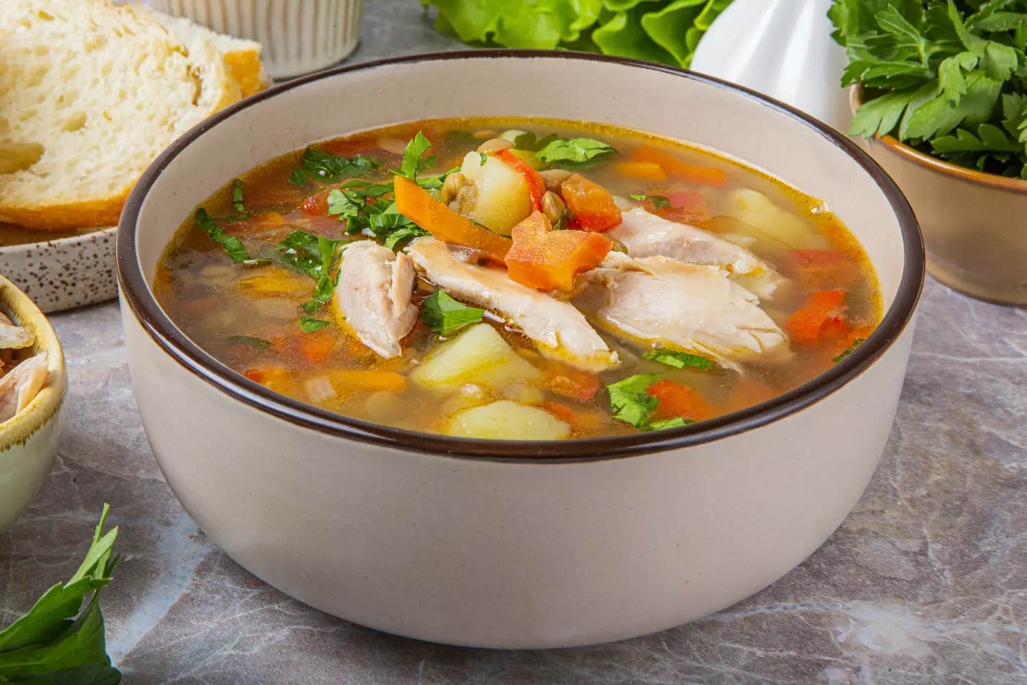 Алжирский суп из зеленой чечевицы