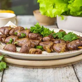 Шашлык из куриных сердечек