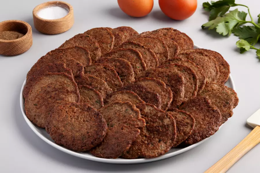 Готовое блюдо печёночные оладьи из куриной печени