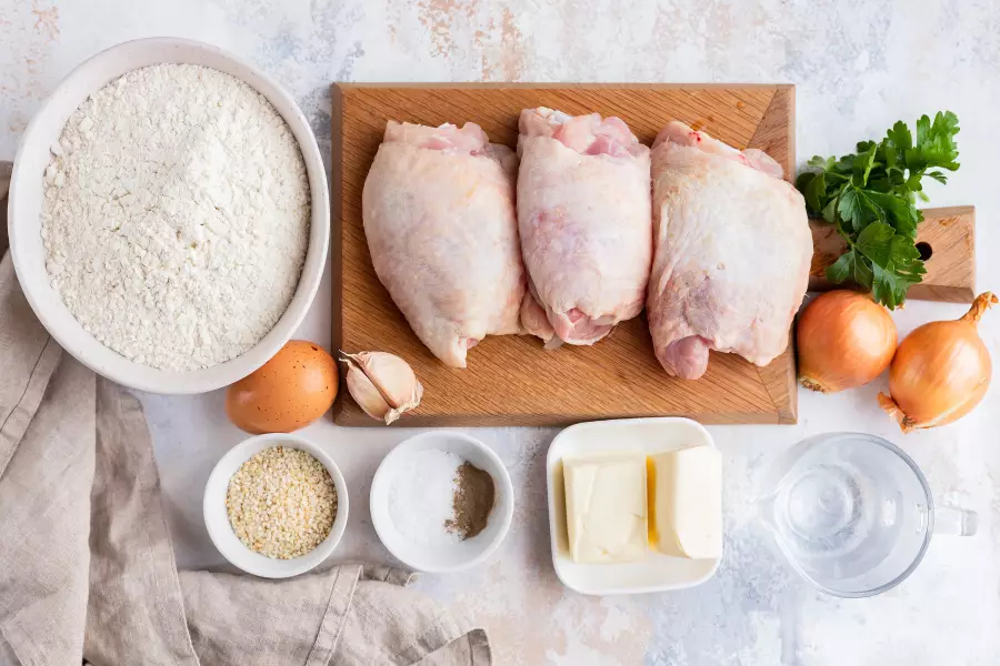 Ингредиенты для рецепта самса с курицей