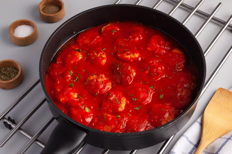 Готовое блюдо куриные фрикадельки