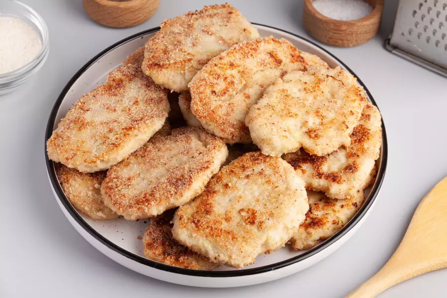 Готовое блюдо куриные котлеты с кабачком