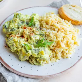 Курица с грибами в сливочном соусе