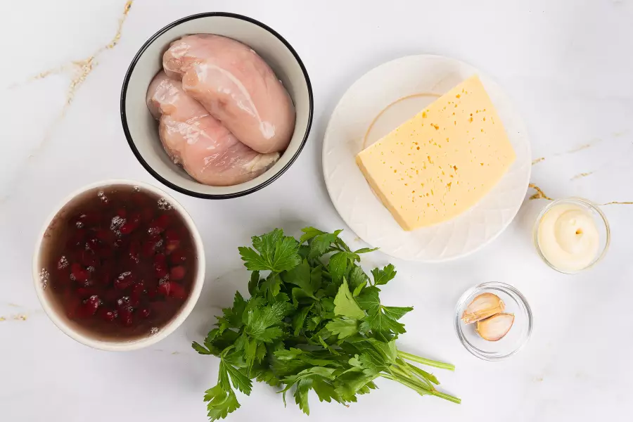Ингредиенты для рецепта салат с фасолью и курицей