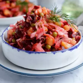 Винегрет с квашеной капустой