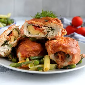 Куриные рулетики с начинкой