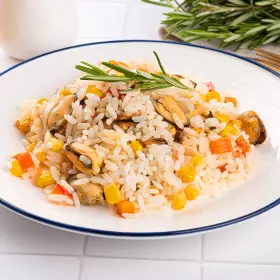 Рис с морепродуктами