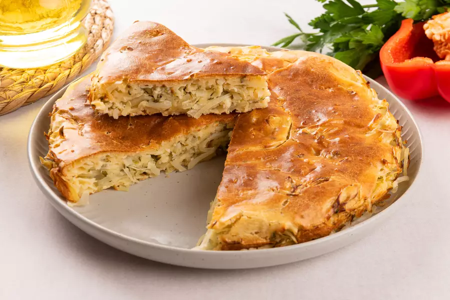 Пирог с капустой на сметане