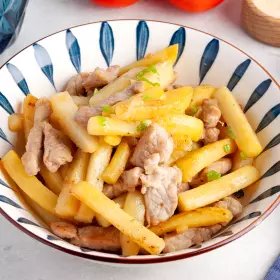 Жареная картошка с мясом