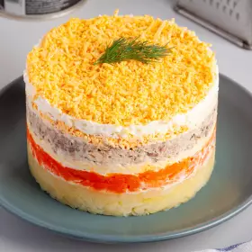 Салат Мимоза с картошкой