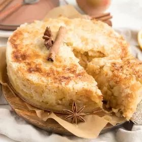 Насыпной пирог с яблоками