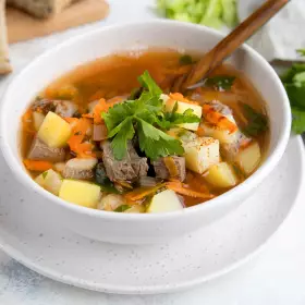 Суп фасолевый с мясом