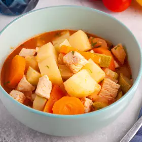 Картошка с кабачками и курицей