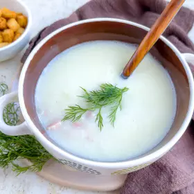 Сырный суп-пюре с плавленым сыром