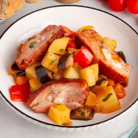 Копчёные рёбра с картошкой