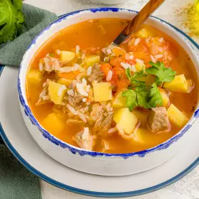 Харчо из говядины с картошкой