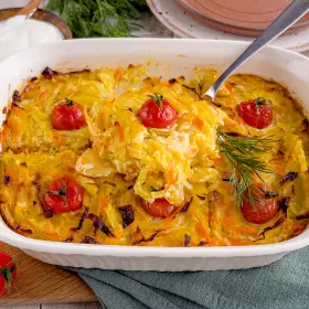 Запеканка с капустой и яйцом