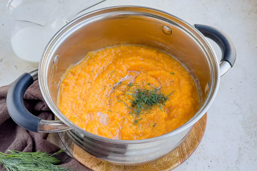 Готовое блюдо пюре из батата