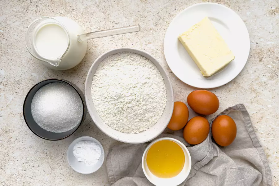 Ингредиенты для рецепта торт рыжик классический