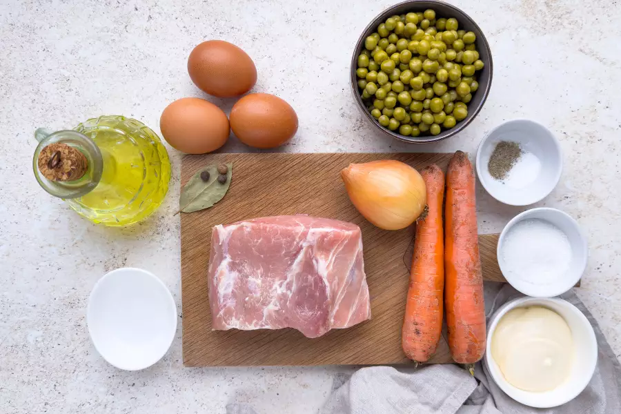 Ингредиенты для рецепта салат купеческий